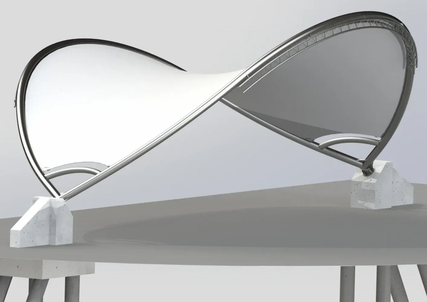 Zadaszenie membranowe Amfiteatru w Tomaszowie Lubelskim — PVC — Tomaszów Lubelski, Polska