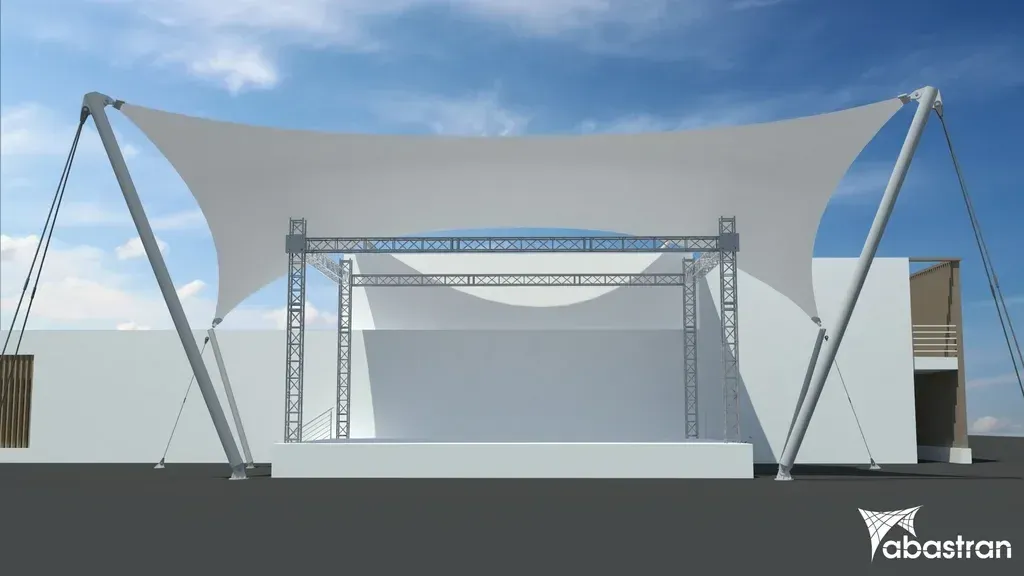 Koncepcja zadaszenia sceny widowiskowej w Kobierzycach — PVC — Kobierzyce, Polska