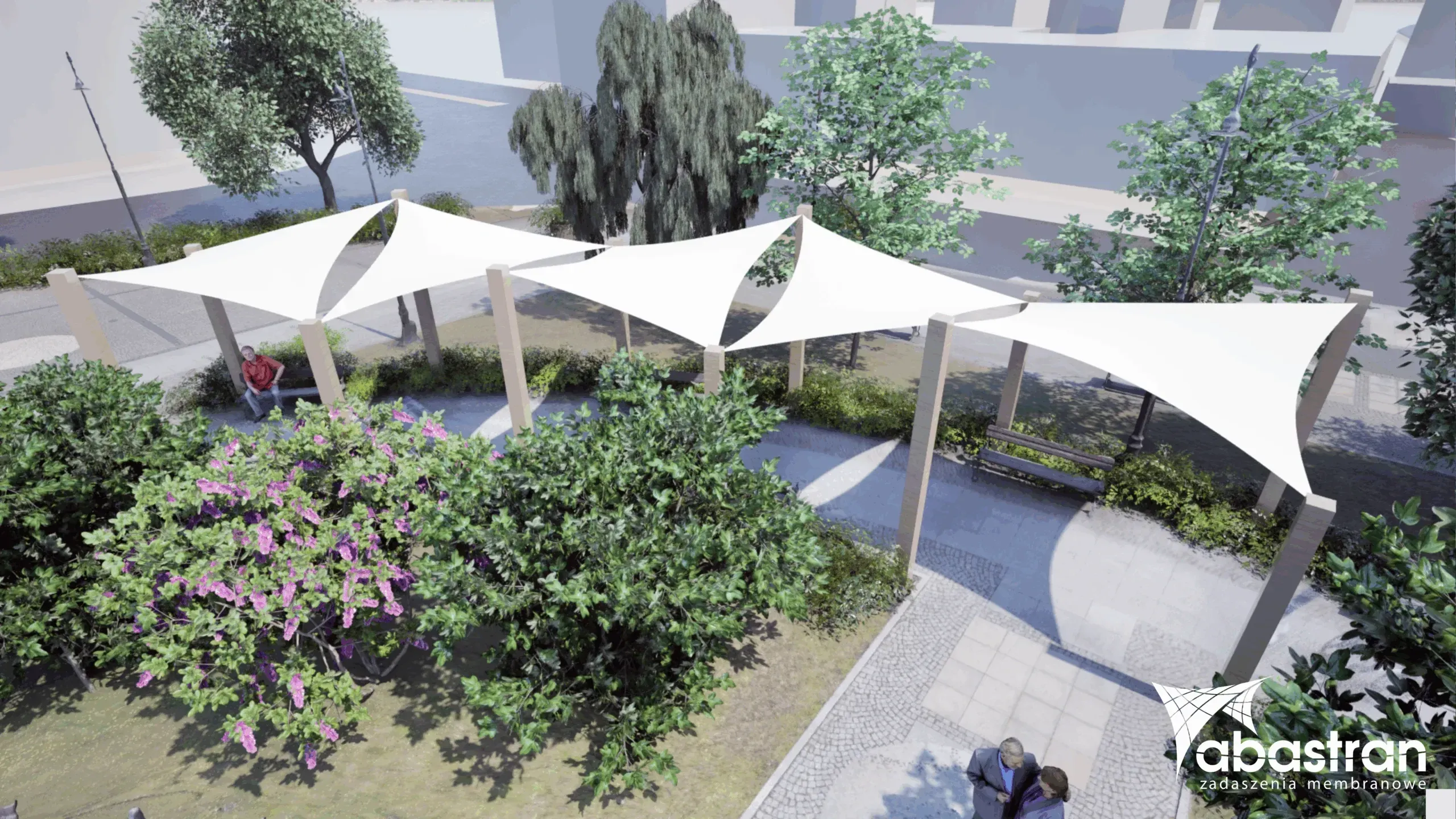 Projekt koncepcyjny zadaszeń na rynku w Dynowie — 2