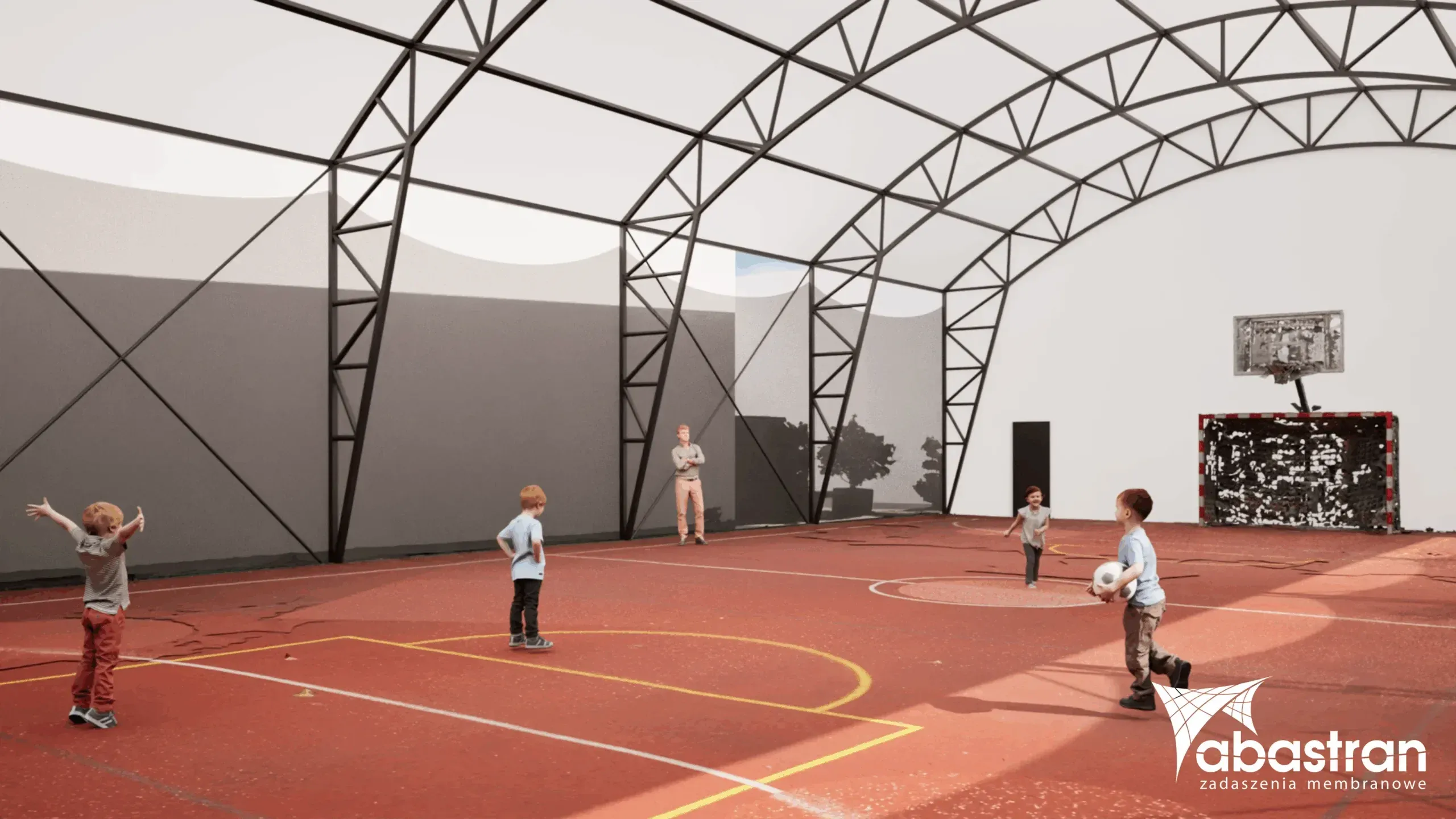 Projekt całorocznego zadaszenia boiska sportowego w Krakowie — 2