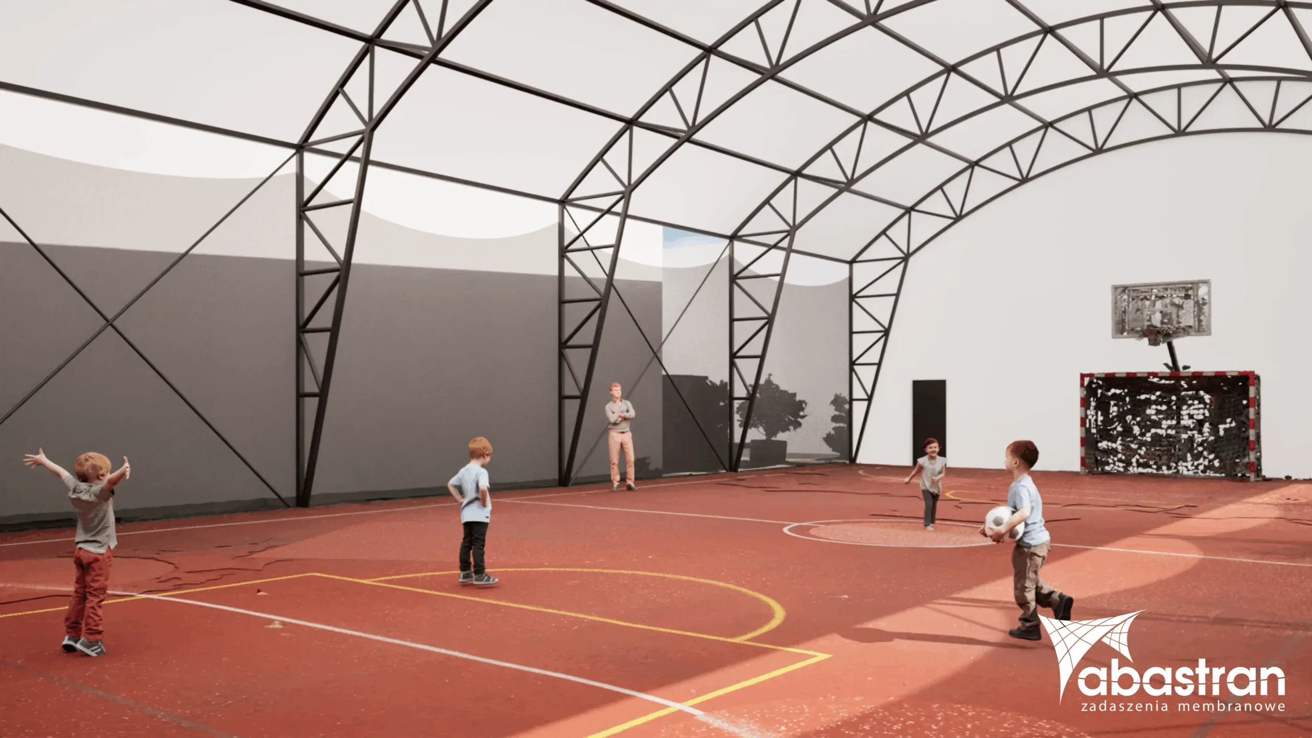 Projekt całorocznego zadaszenia boiska sportowego w Krakowie — 2