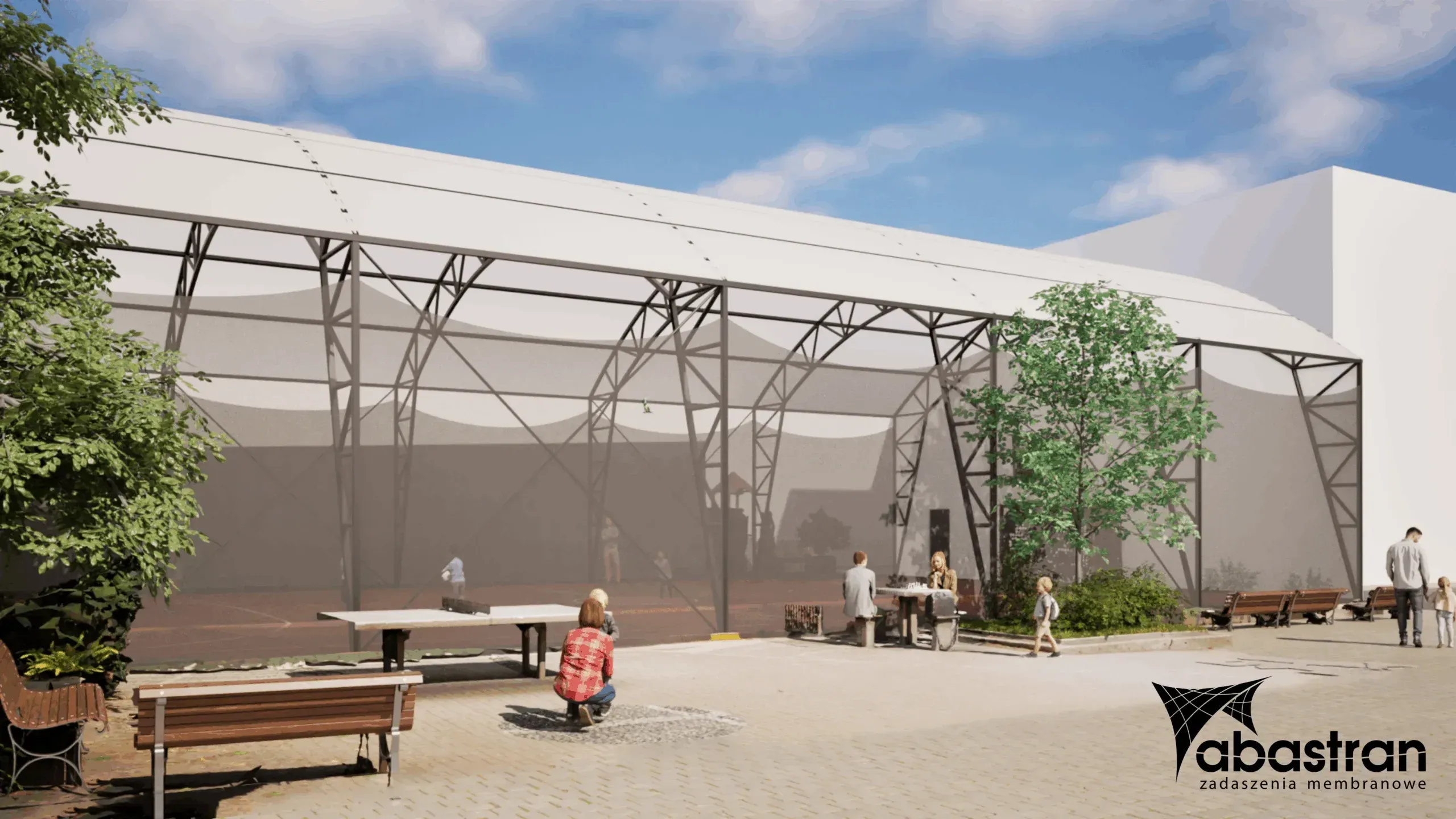 Projekt całorocznego zadaszenia boiska sportowego w Krakowie — 3