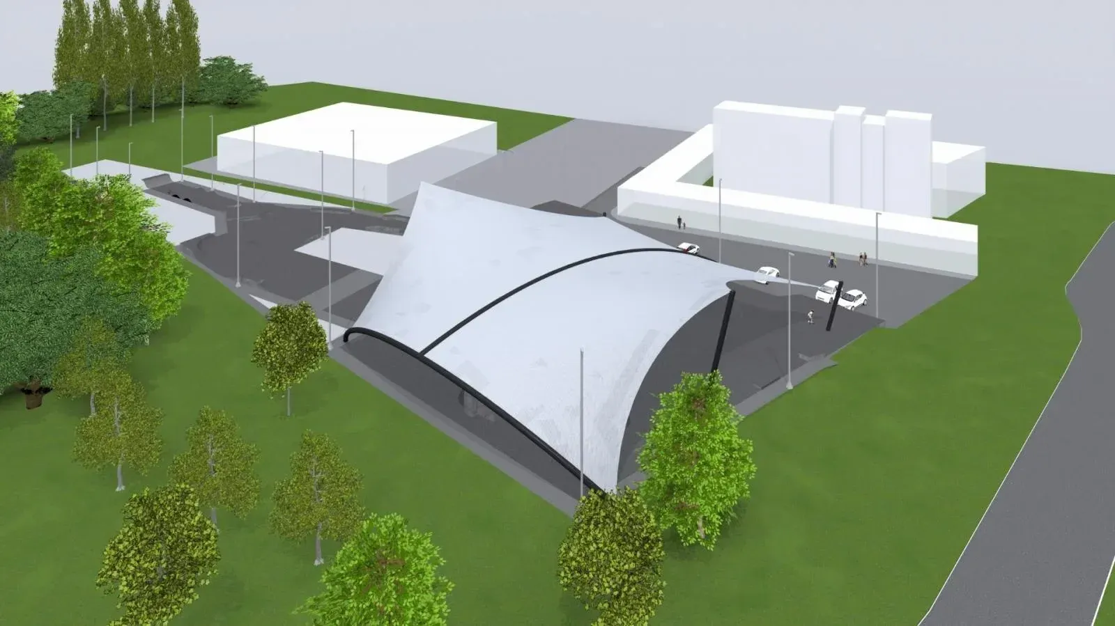 Projekt koncepcyjny zadaszenia skateparku w Piasecznie — 4