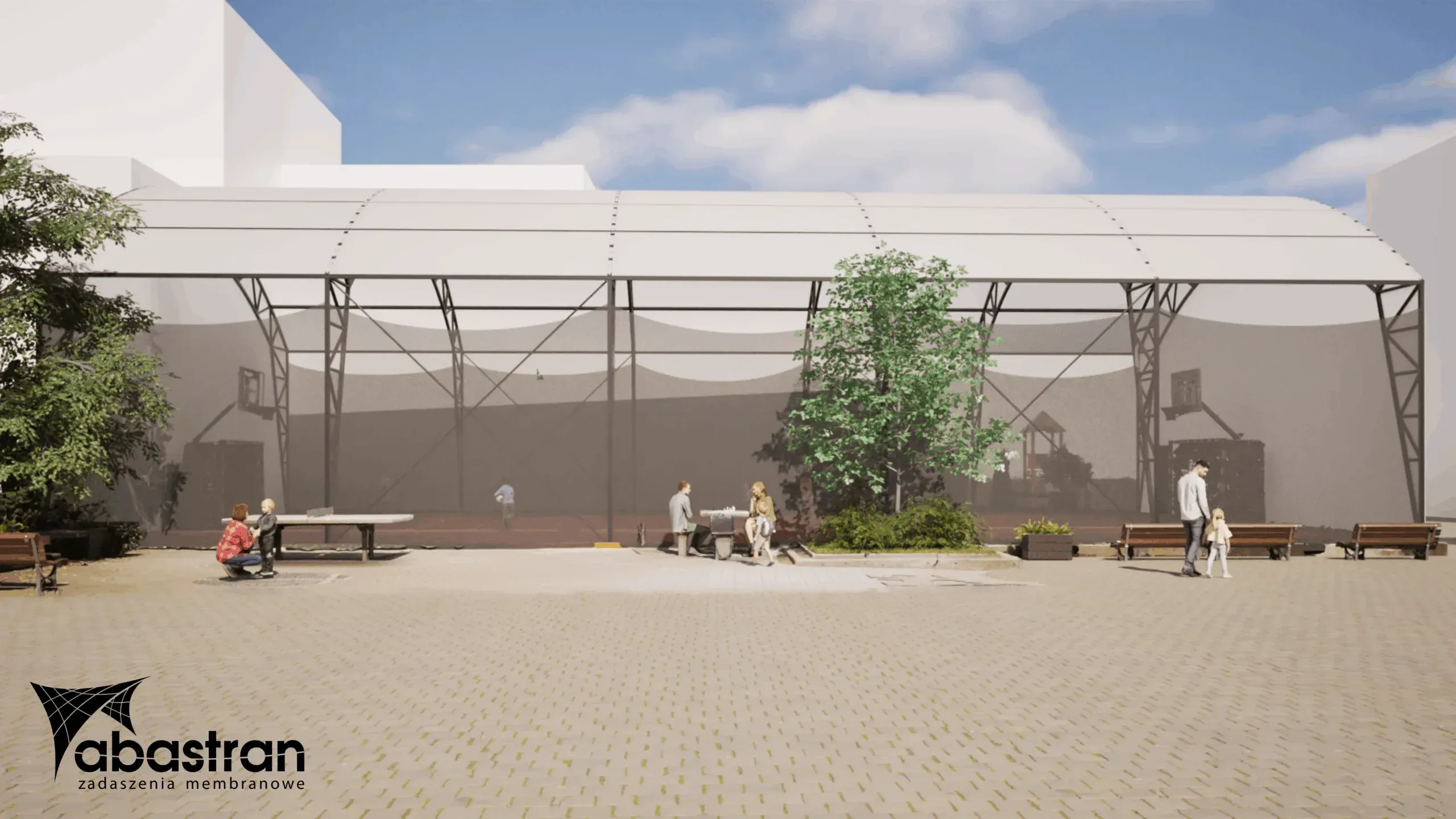 Projekt całorocznego zadaszenia boiska sportowego w Krakowie — 4