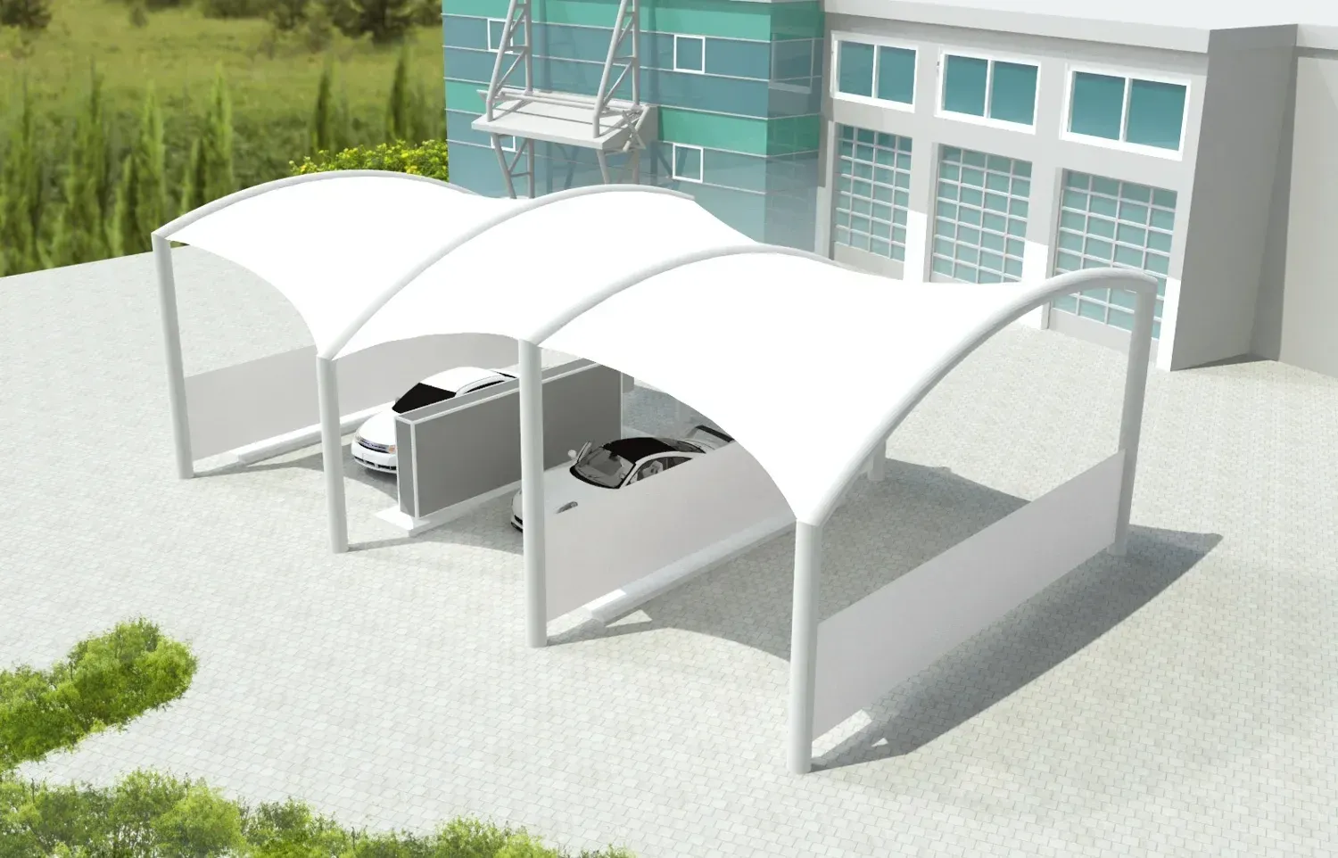 Modułowe zadaszenie myjni samochodowej — 4