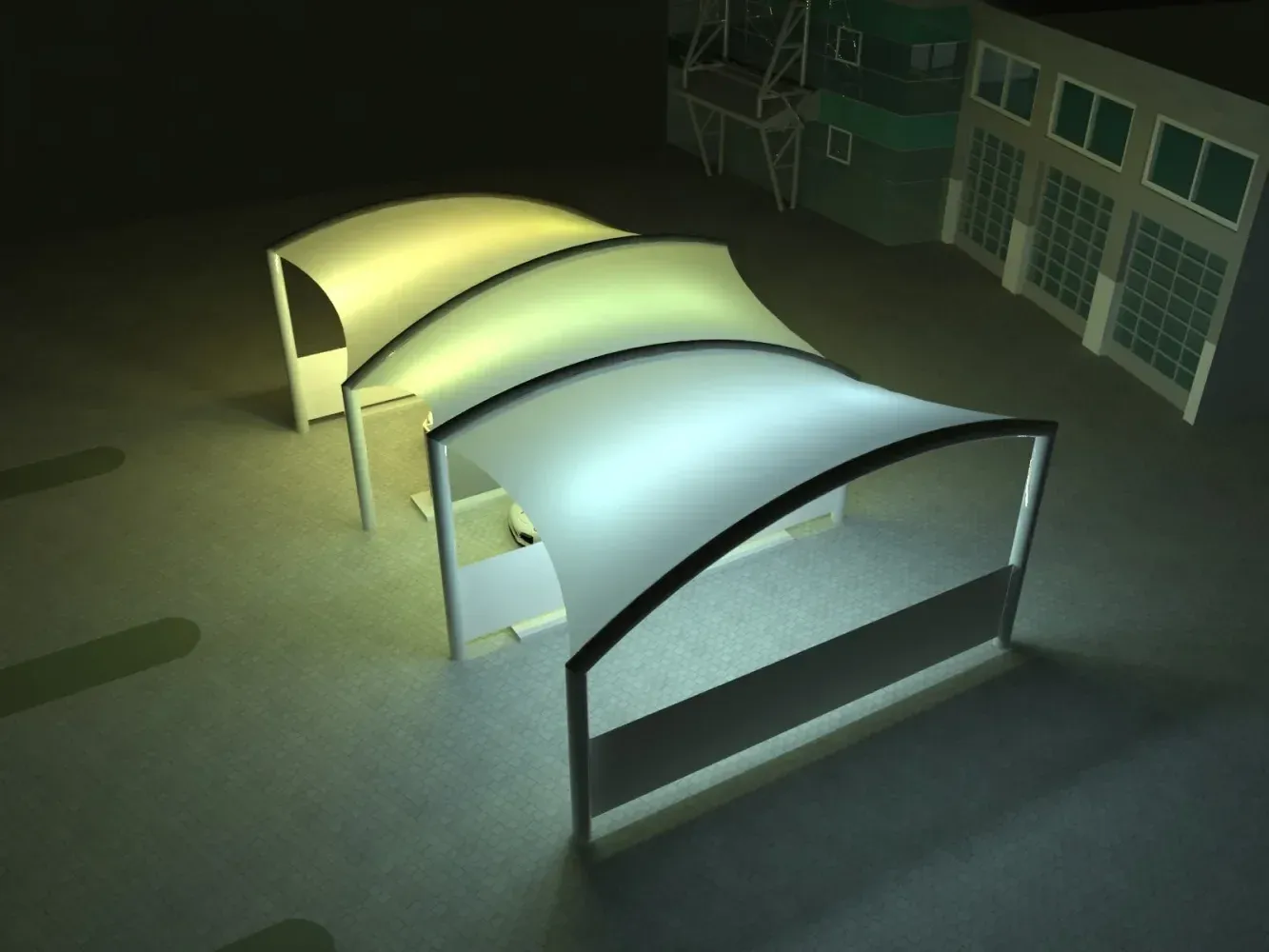 Modułowe zadaszenie myjni samochodowej — 6