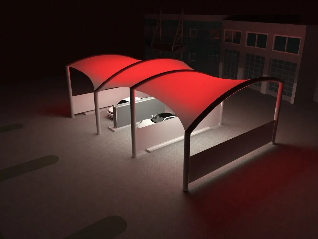 Modułowe zadaszenie myjni samochodowej — 7