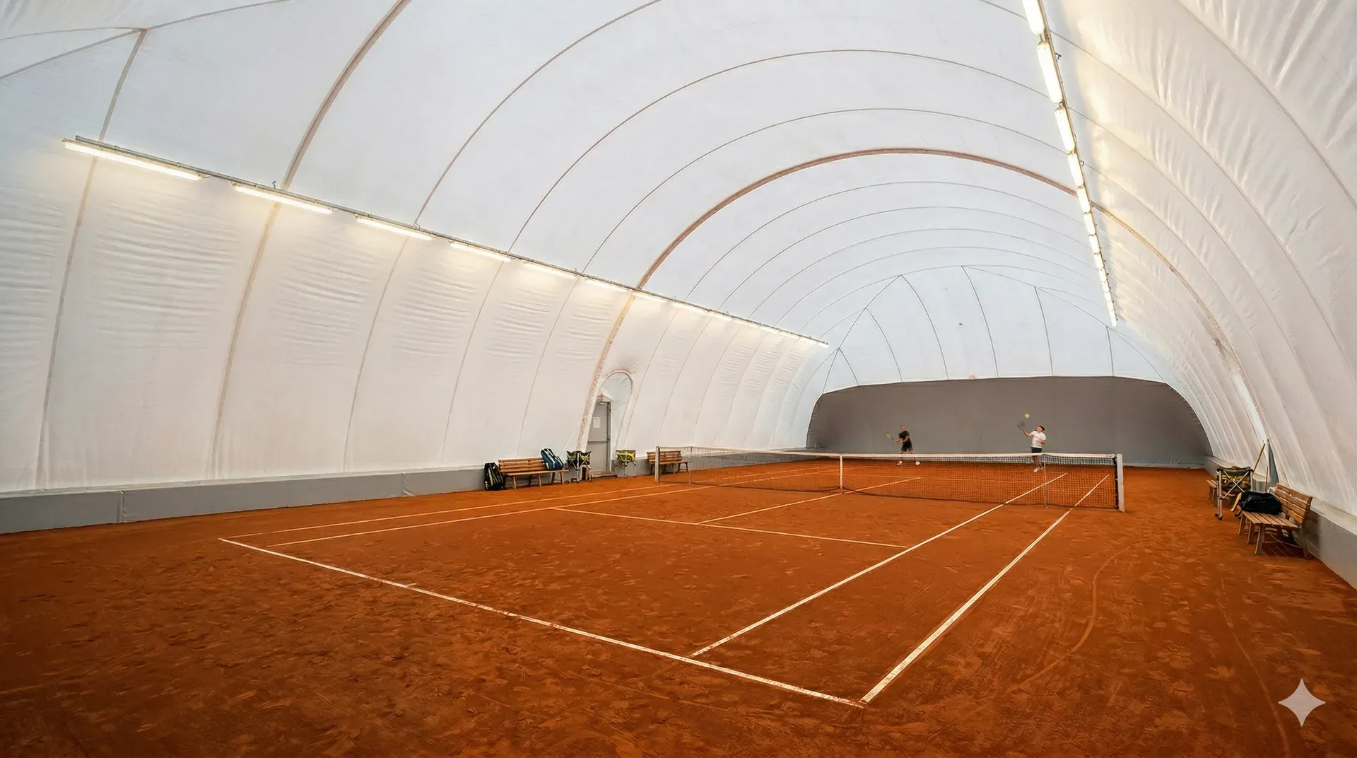 Hala pneumatyczna nad kortem tenisowym
