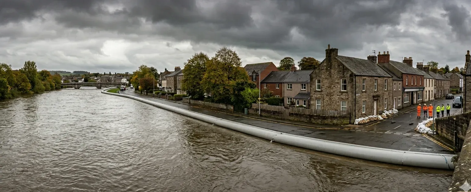 Mobilna zapora przeciwpowodziowa membranowa
