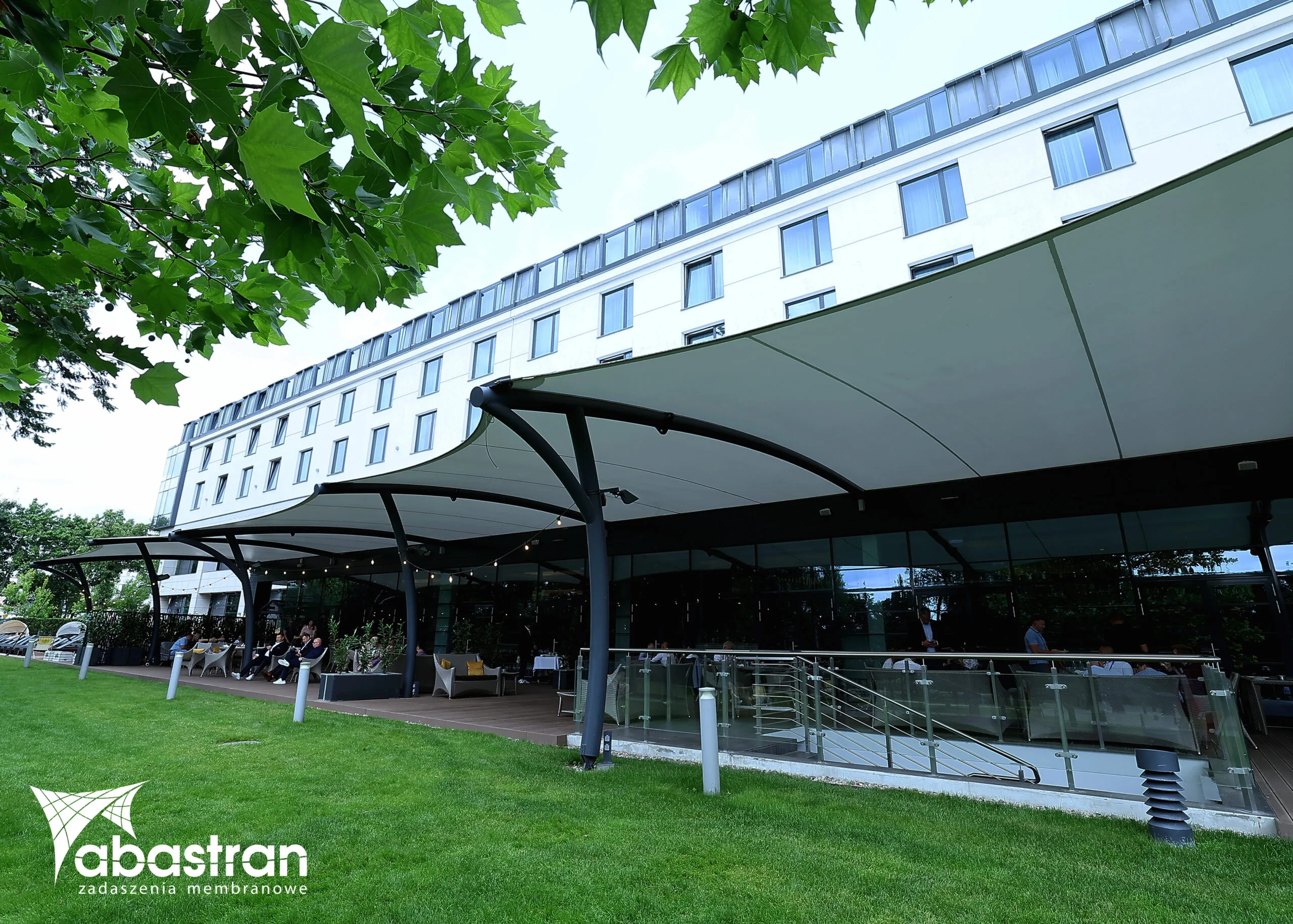Membrane roofing of the Hilton Hotel terrace