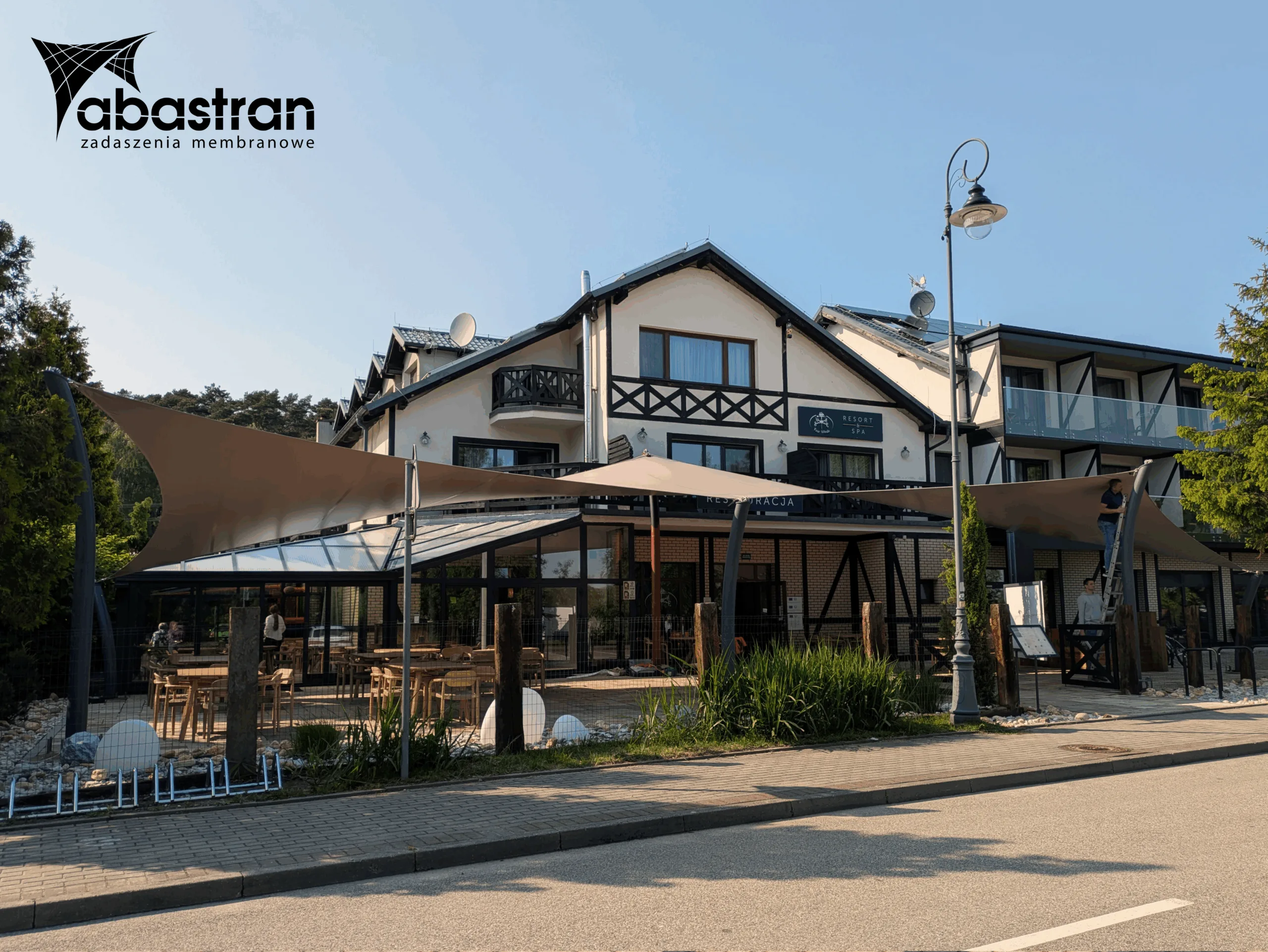 Krynica Morska – Terrassenüberdachung für das Restaurant FOUR WINDS